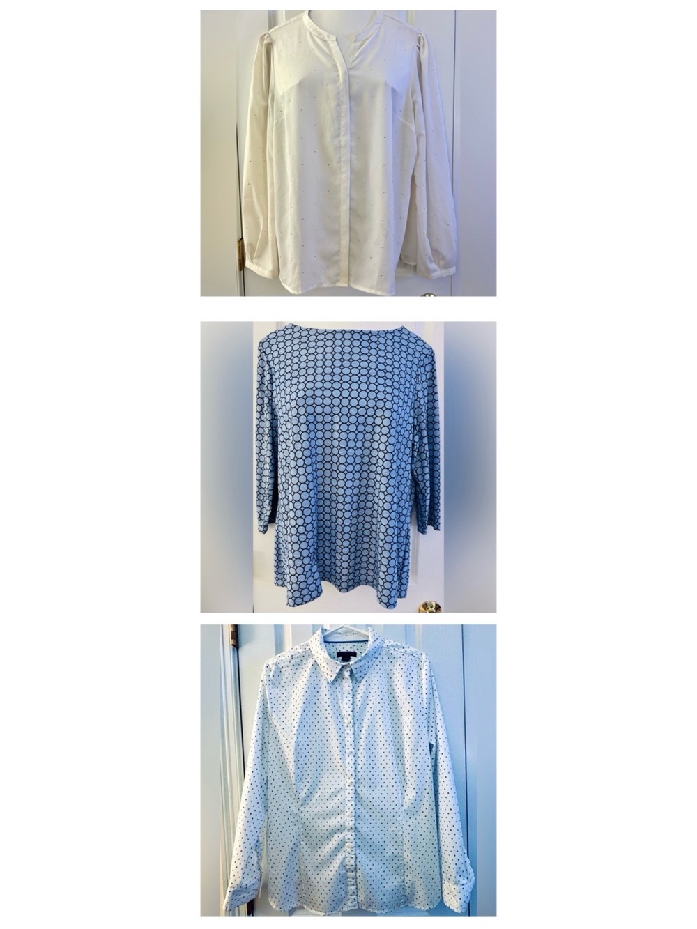 Liz Claiborne & More 3-Pc. Bundle Tops Button-Ups Pullovers XL, Retail = $157